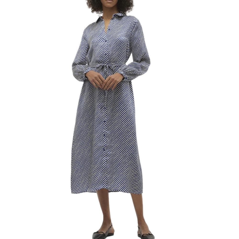 Robe Bleu à Rayures Femme Vero Moda Izel 1