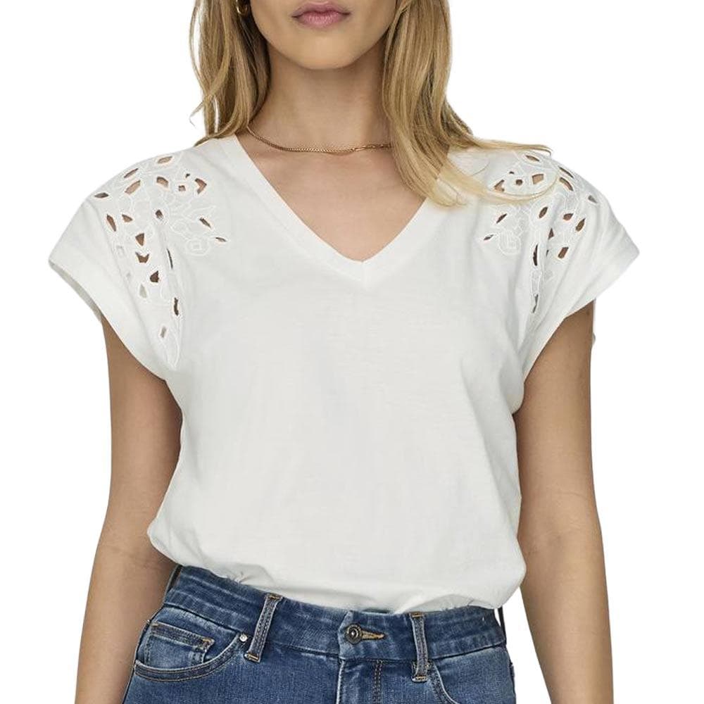 T-Shirt Blanc Femme JDY Rose 1