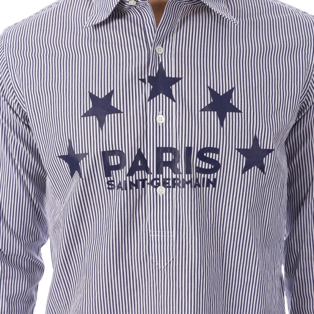 PSG Chemise à Rayures Marine Homme PSG 109 3