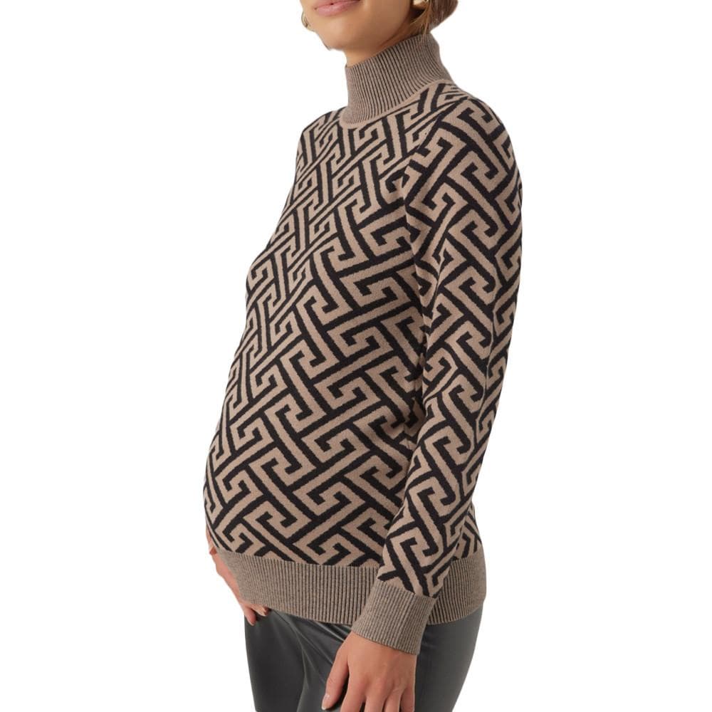 Pull de Grossesse Marron/Noir Femme Vero Moda Marternity Maria 1