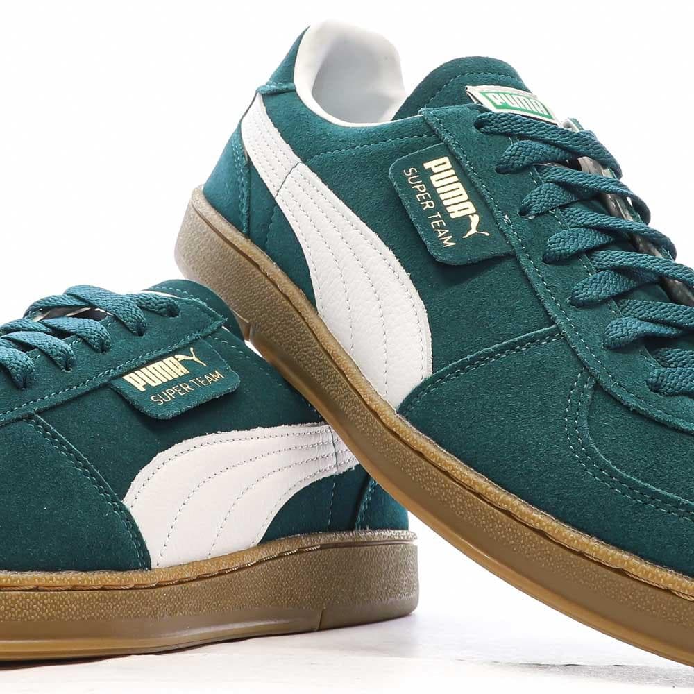Baskets Vertes Homme Puma Super Team Sd 7
