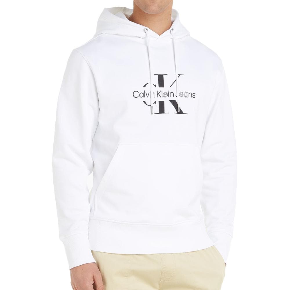Sweat à capuche Blanc Homme Calvin Klein Jeans Disrupted J30J325429 1