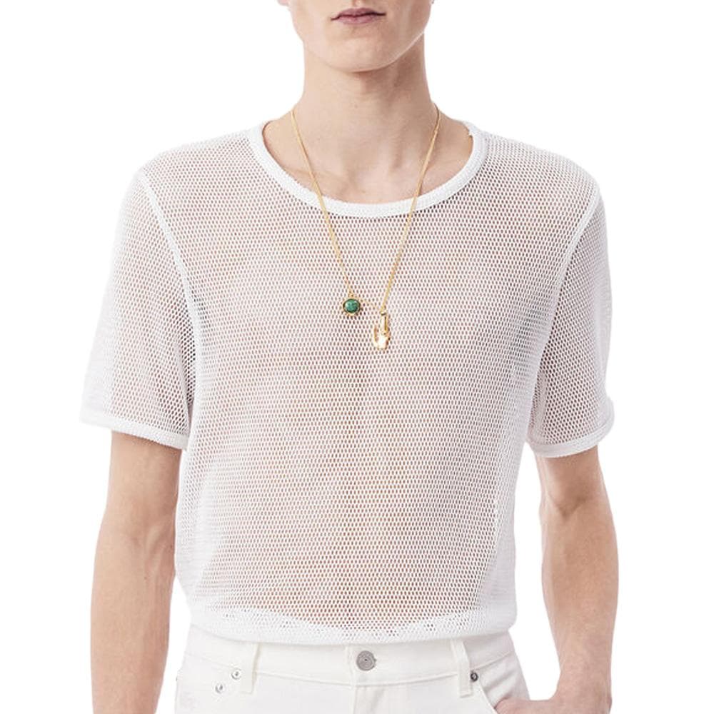 T-shirt Blanc Filet Homme Lacoste Runway Mesh 1