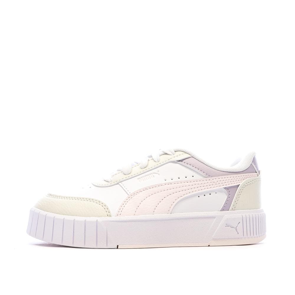 Basket Blanches/Mauves/Jaunes Fille Puma Carina Mia 1