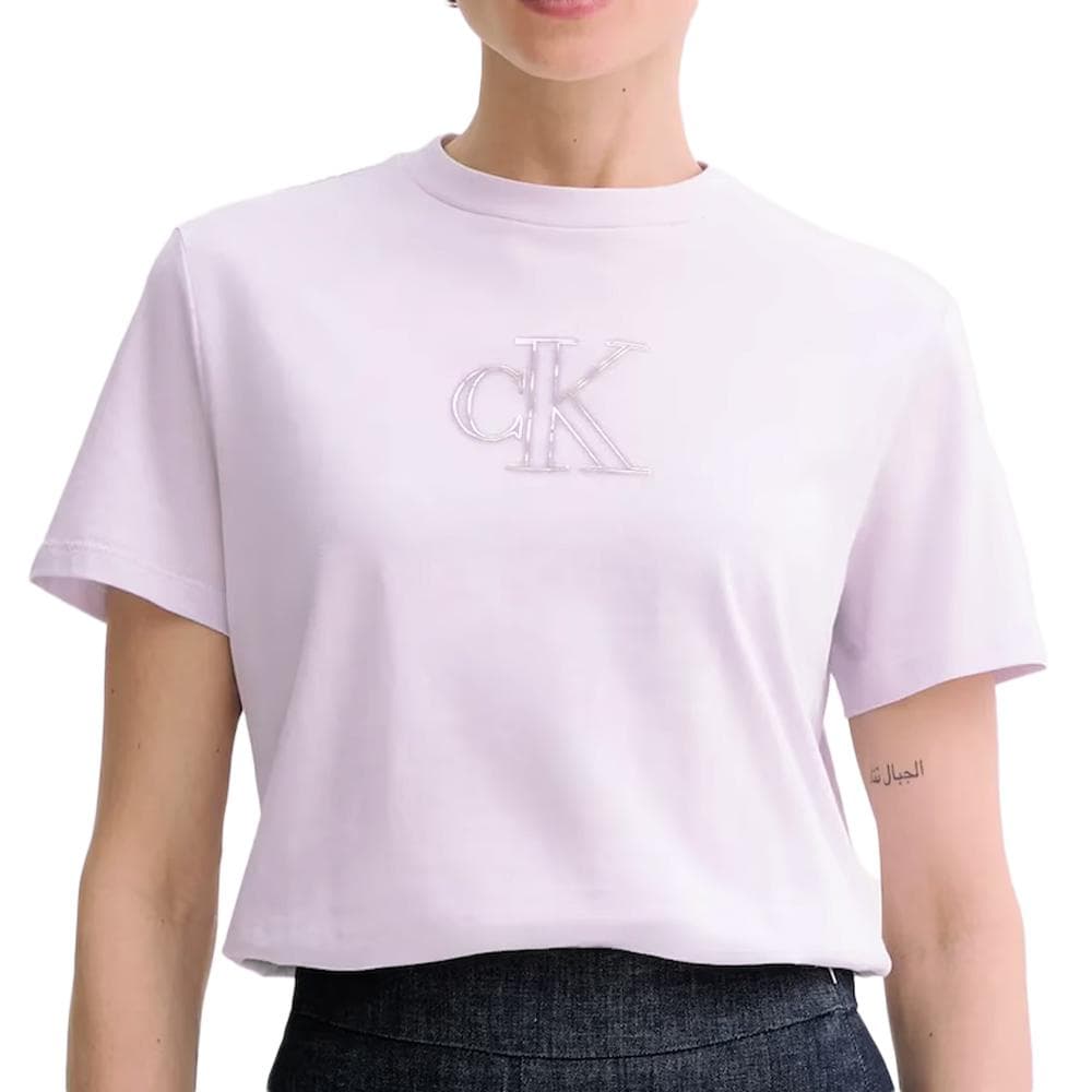 T-Shirt Violet Femme Calvin Klein Jeans Classic 1