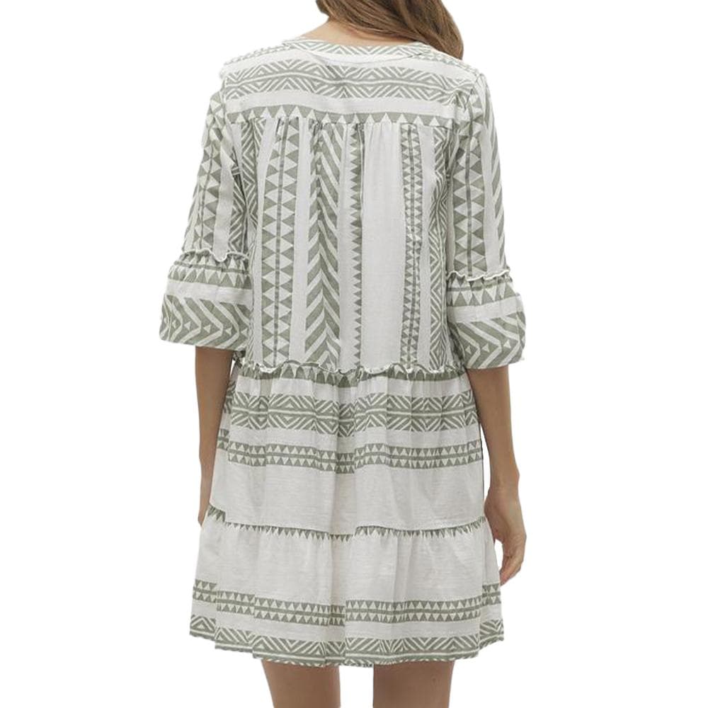Robe Beige/Vert Femme Vero Moda Dicthe 2