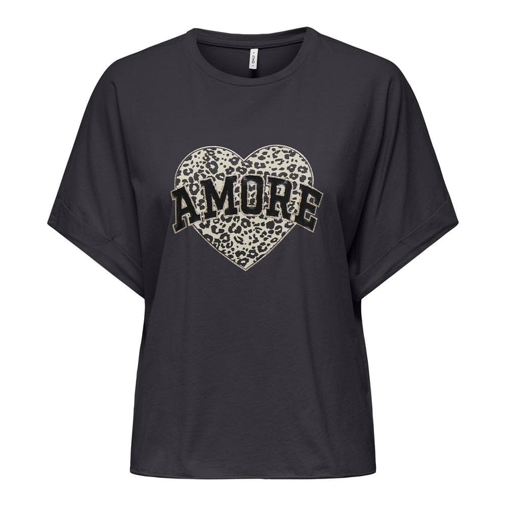 T-Shirt Gris Foncé Femme Only Lucy 2