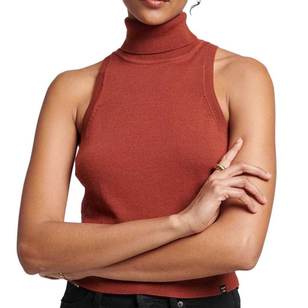 Débardeur Rouge Femme Superdry Studios Merino 1
