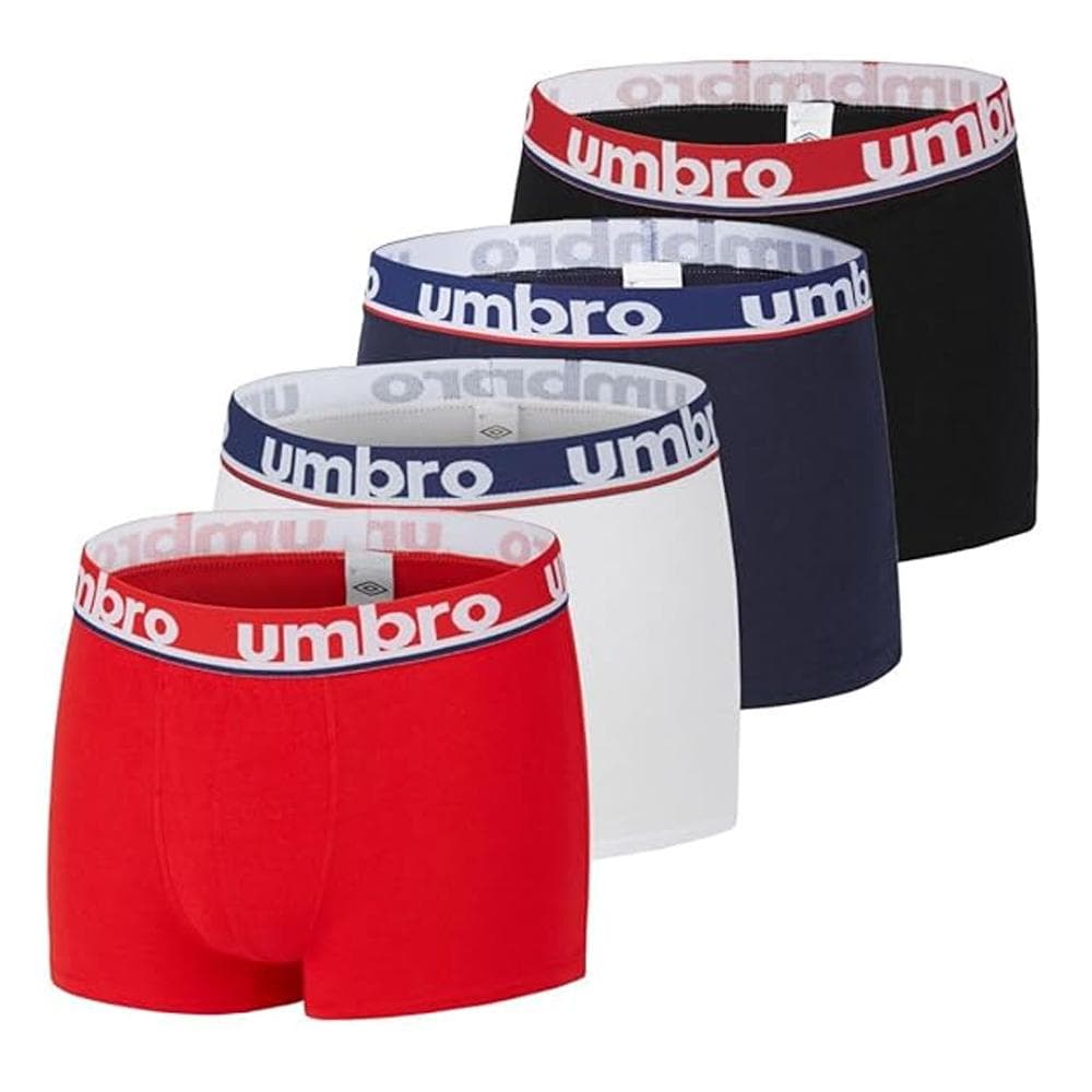 X4 Boxers Noir/Rouge/Bleu Homme Umbro CLASS1 1