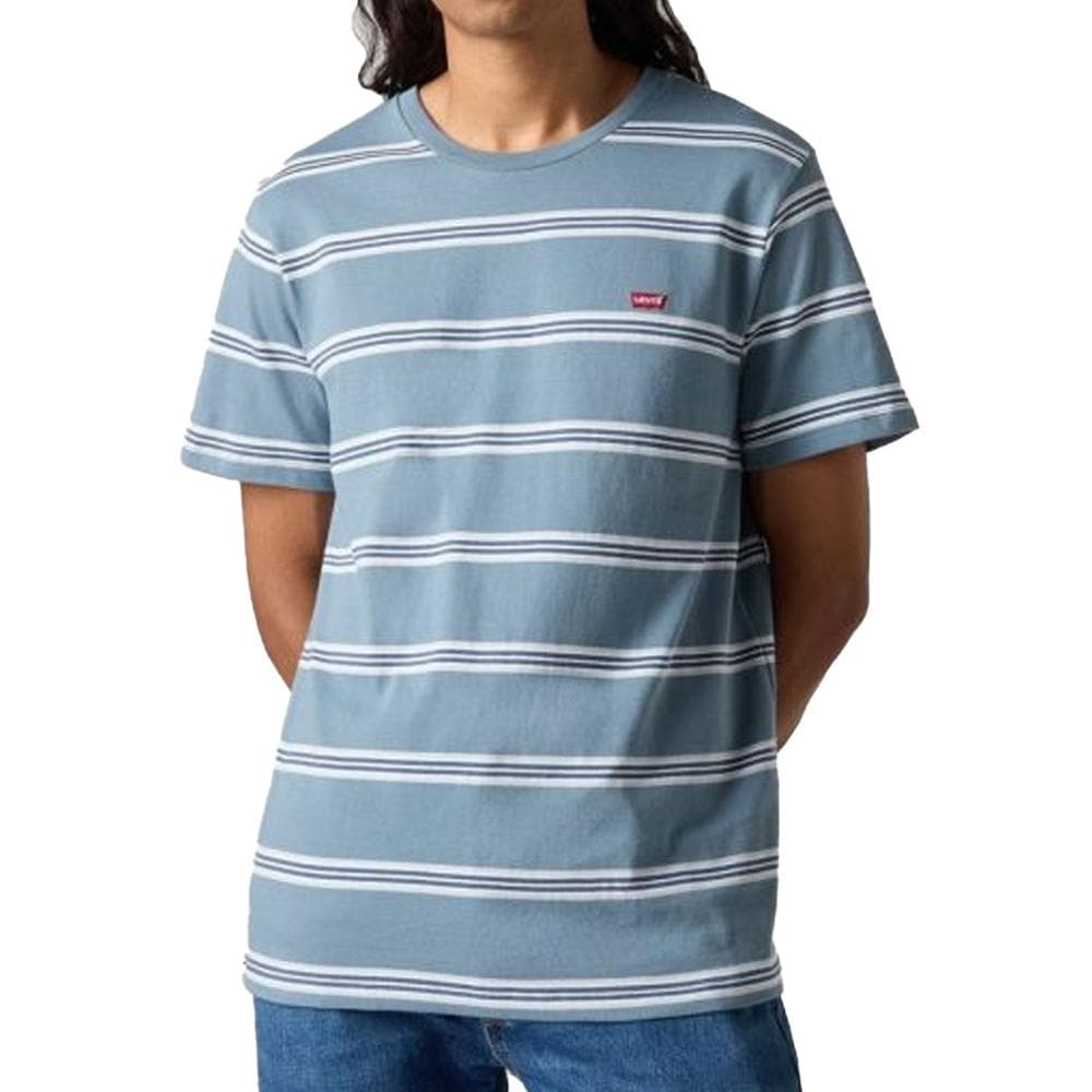 T-Shirt à Rayures Bleu Homme Levi's Original 1