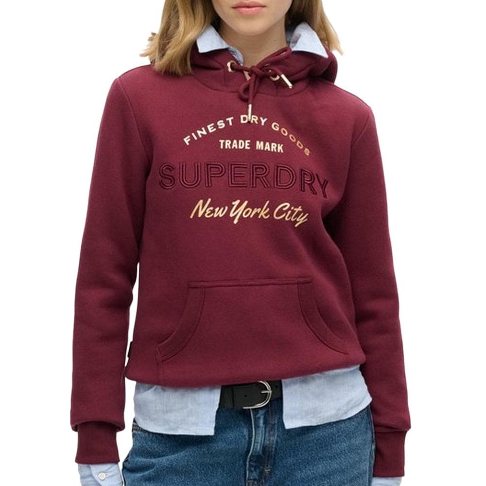 Sweat Rouge Femme Superdry Luxe 1