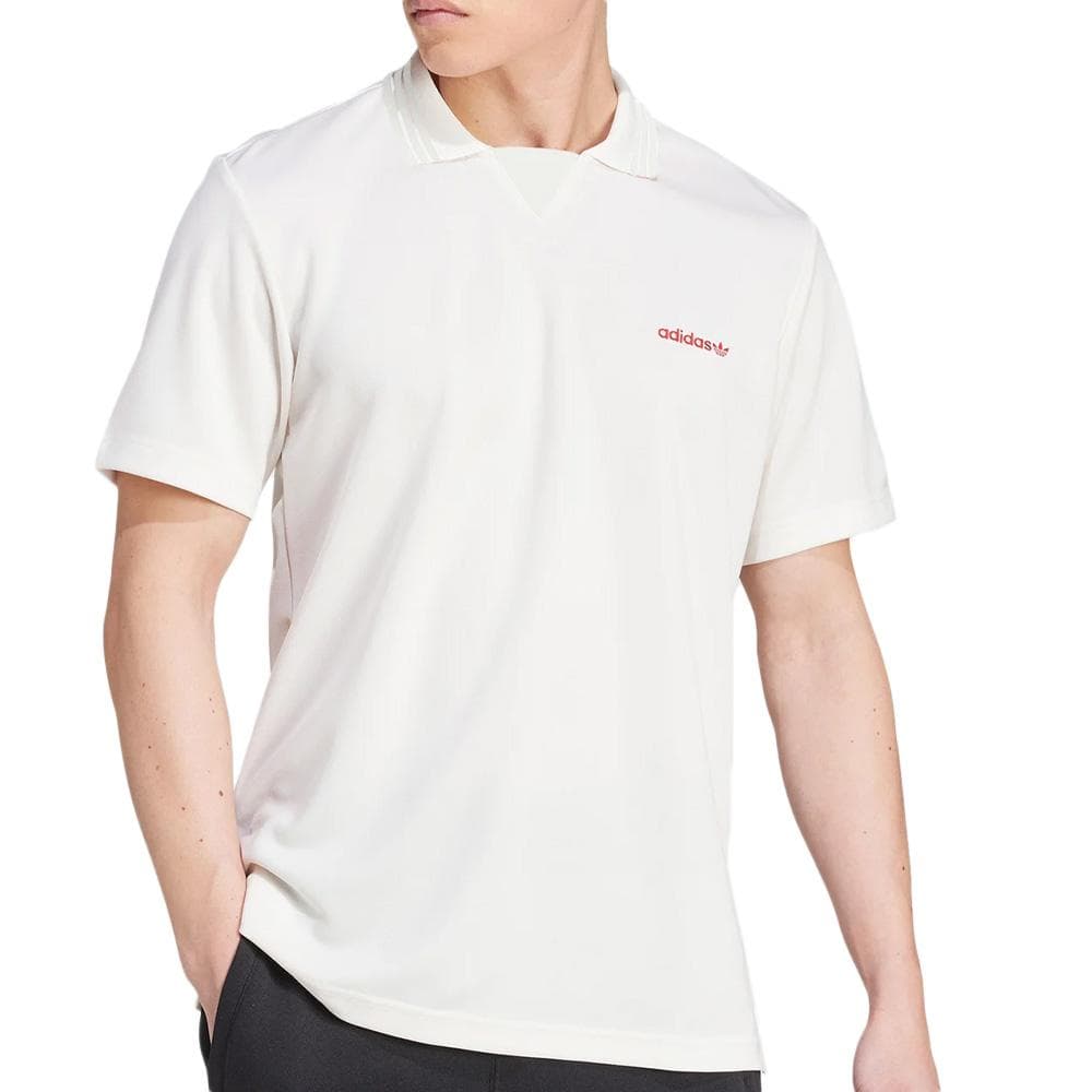 Polo Blanc/Rouge Homme Adidas IW3241 1