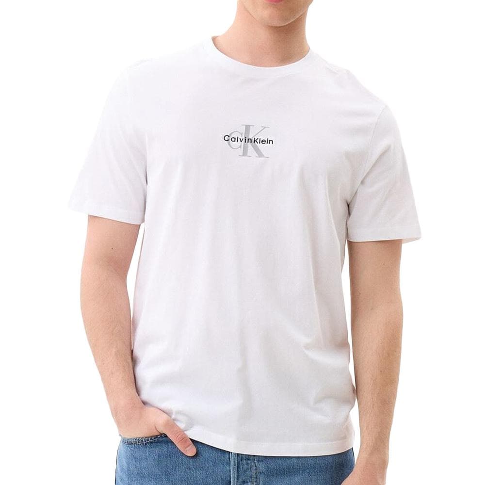 T-Shirt Blanc Homme Calvin Klein Jeans Microsss 1