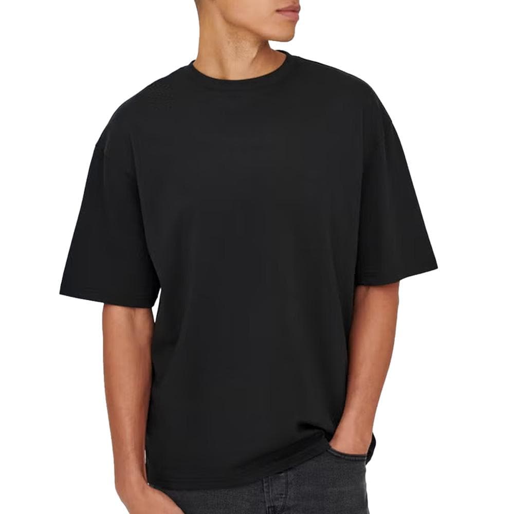 T-Shirt Noir Uni Homme Only & Sons Jeff 1