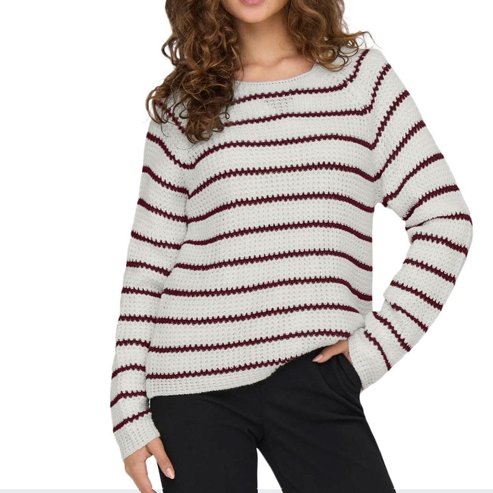 Pull Blanc/Rouge Femme JDY Ellen 1