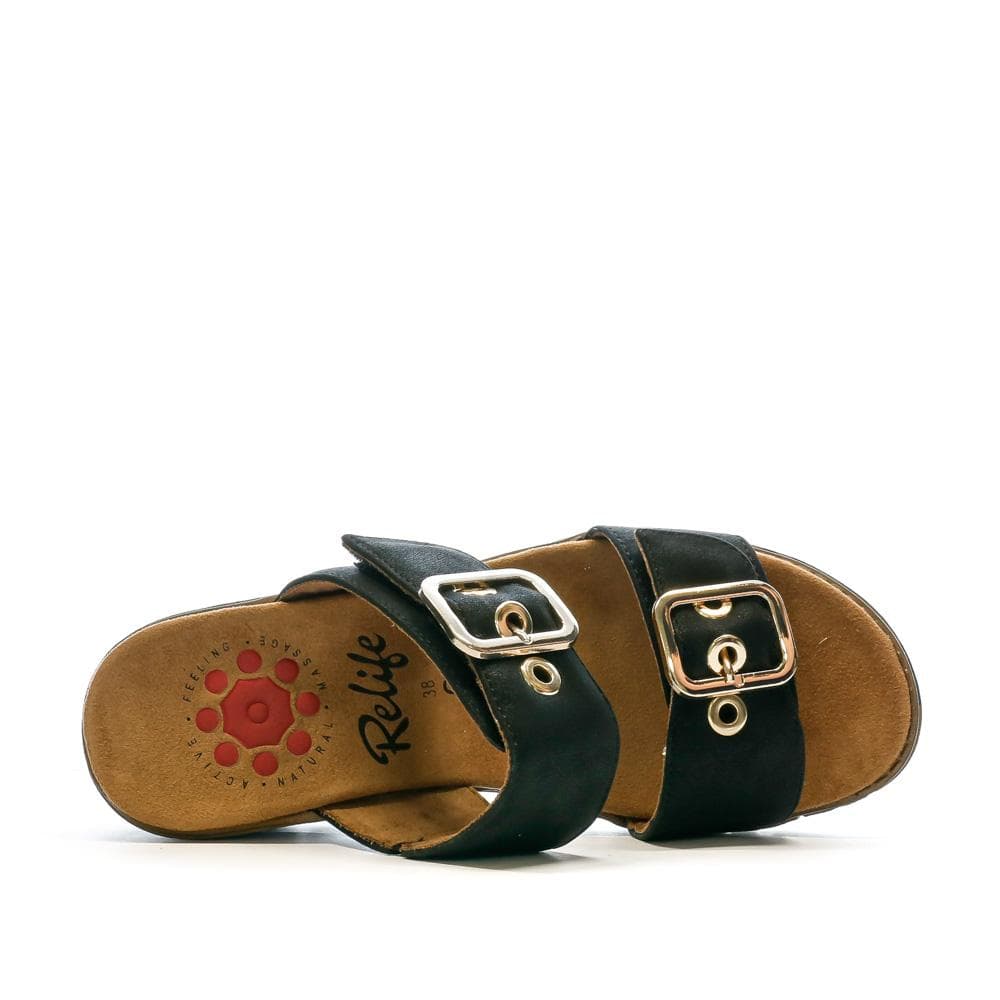 Mules Noir Femme RELIFE Lehm 4