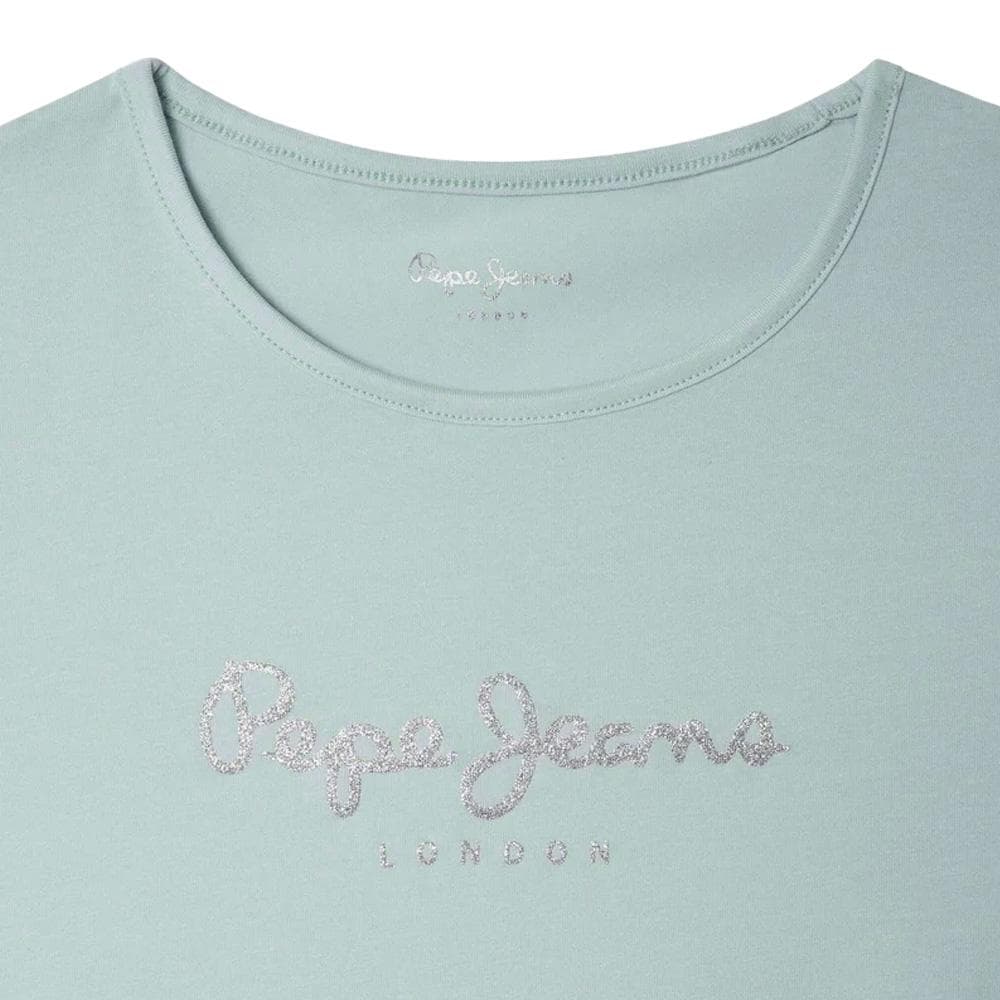 T-shirt Turquoise Fille Pepe Jeans Hana Glitter 2