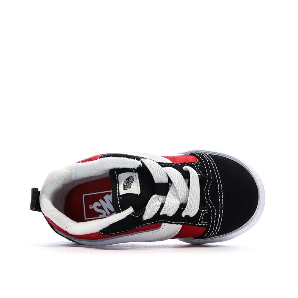 Baskets Noir/Rouge Enfant Vans Knu Skool Elastic 4
