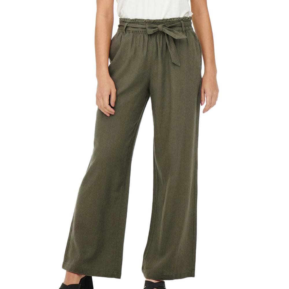 Pantalon Kaki Femme JDY Linen 1
