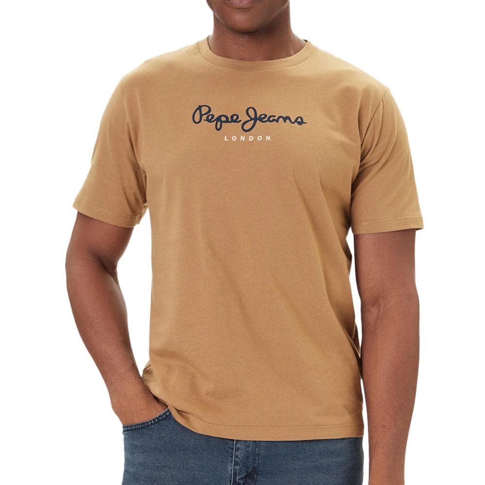 T-Shirt Beige Foncé Homme Pepe jeans Eggo 1