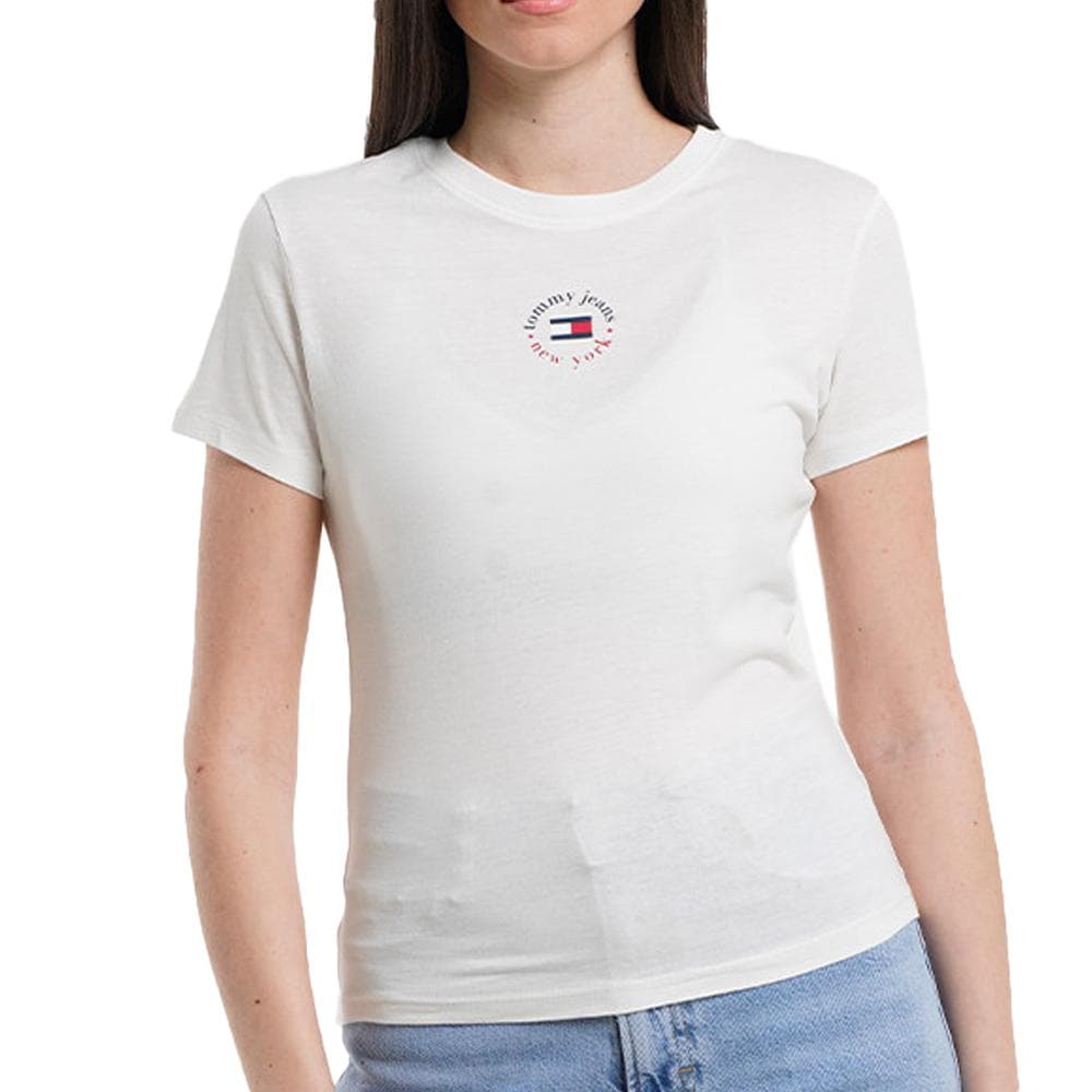 T-Shirt Blanc Femme Tommy Hilfiger Slim 1