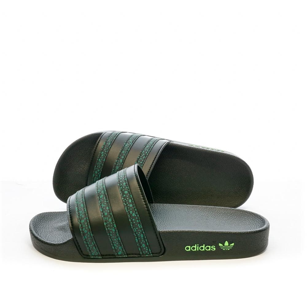 Claquettes Noir/Vert Adidas Adilette HP6266 1