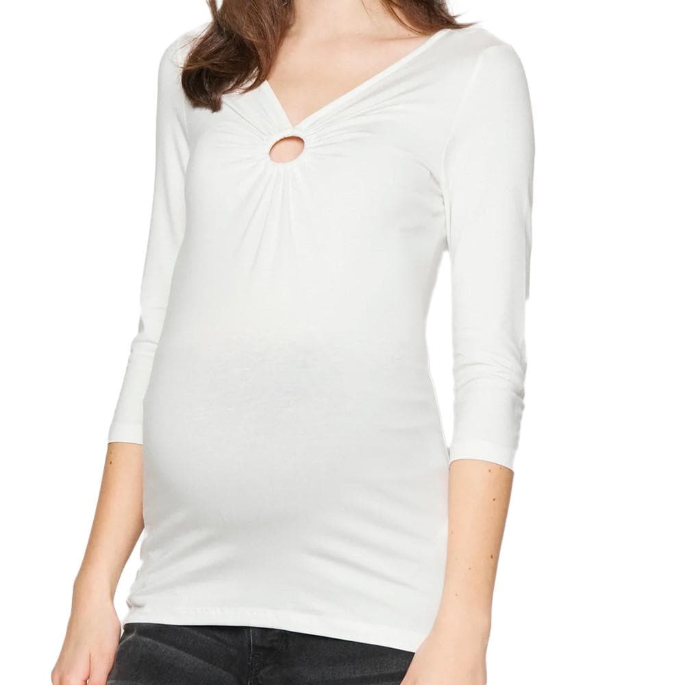 T-Shirt Manches Longues Blanc Mamalicious Lemoni 1
