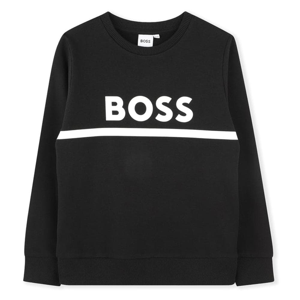 Sweat Noir Garçon Hugo Boss J52732 1