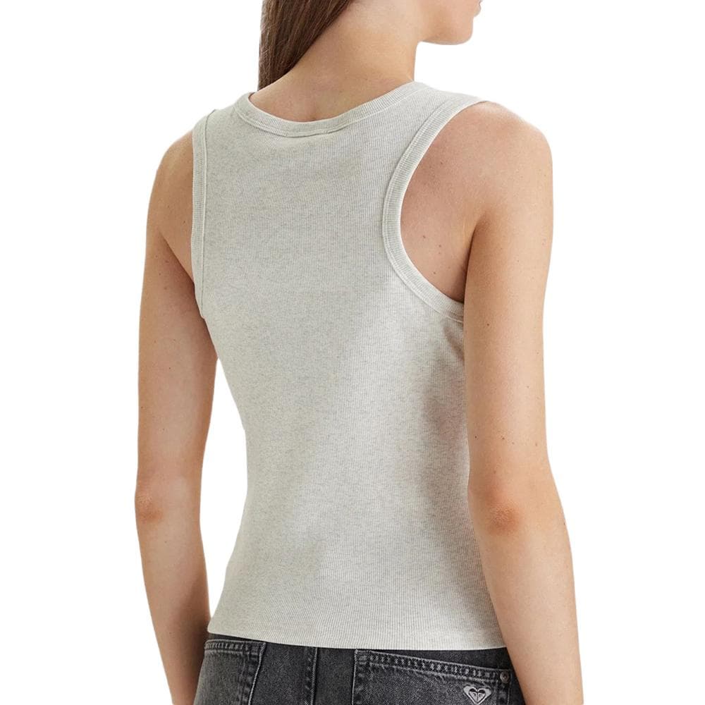 Débardeur Blanc Grisé Femme Calvin Klein Jeans A Woven Label 2