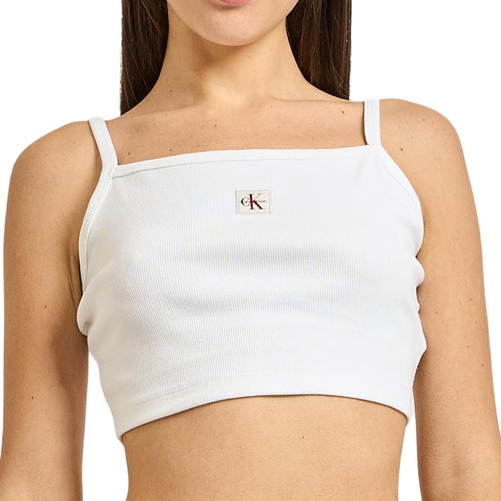Brassière Blanc Femme Calvin Klein Jeans Woven 1
