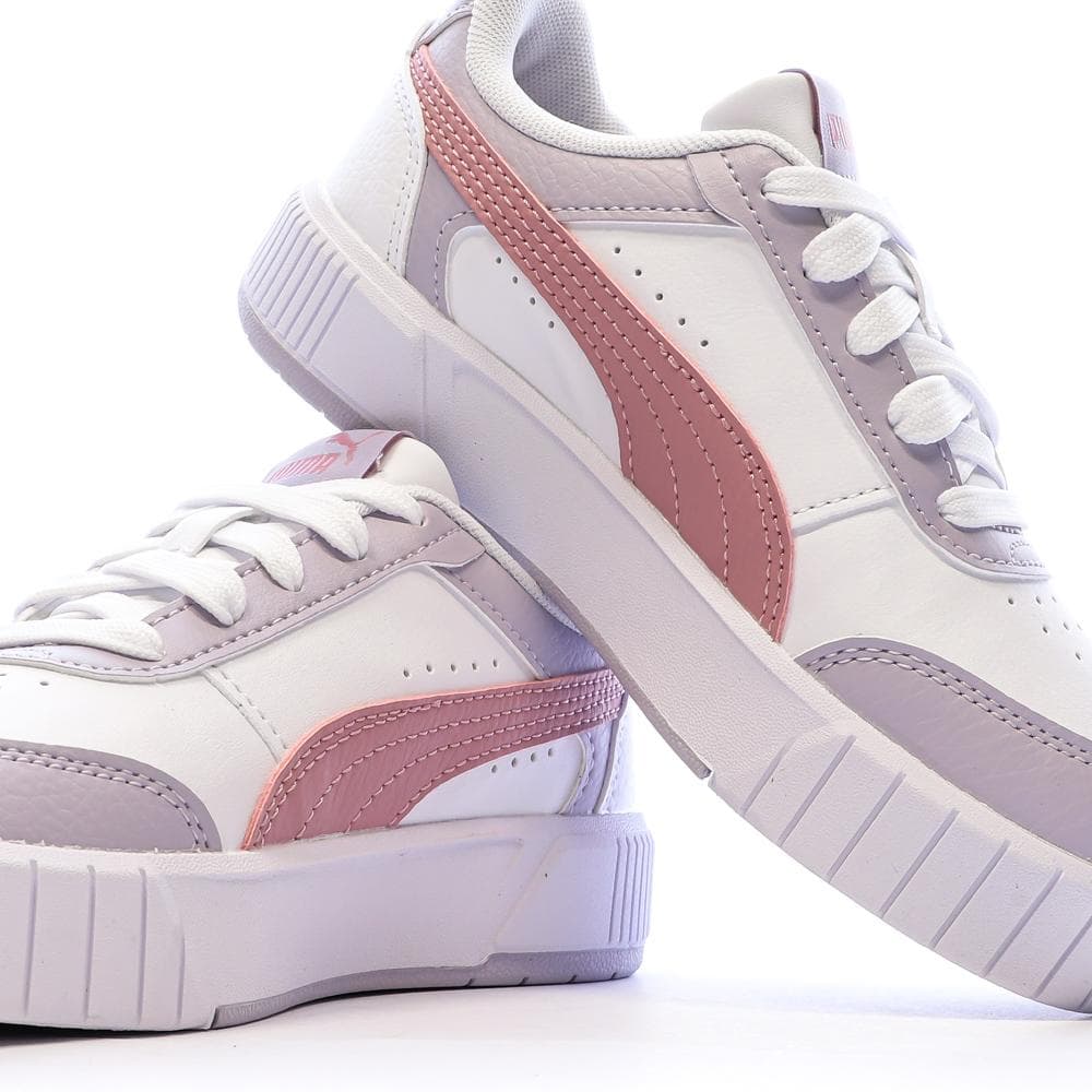 Basket Blanches/Mauves Fille Puma Carina Mia 7