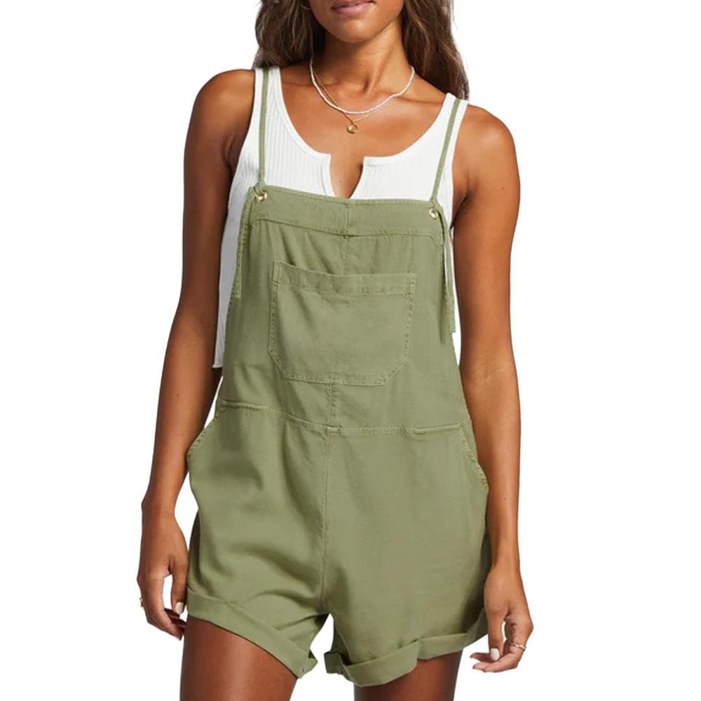 Combishort Kaki Femme Billabong Wild Pursuit Overall 1