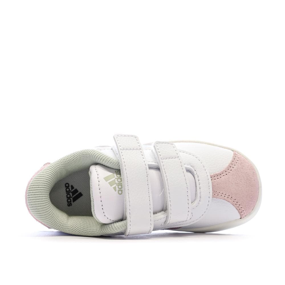 Baskets Blanches/Roses/Grises Fille Adidas Court 3.0 4