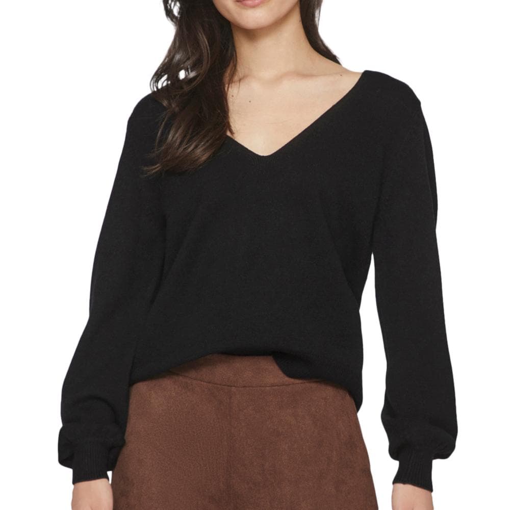 Pull Noir Femme Vila Viril Rev 1