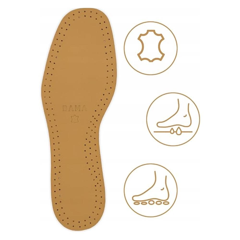 Semelles Intérieures Bama en Cuir Véritable et Charbon Actif 2