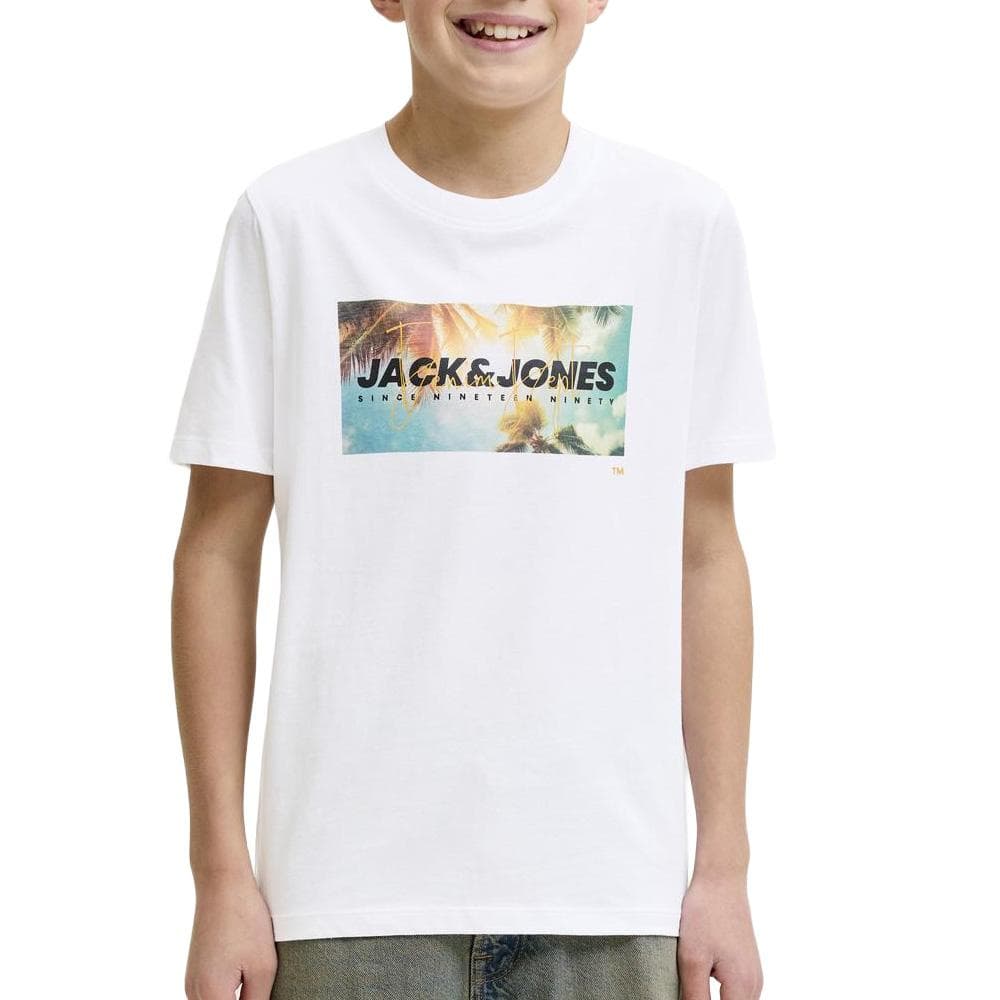 T-Shirt Blanc Garçon Jack & Jones Indiana 1