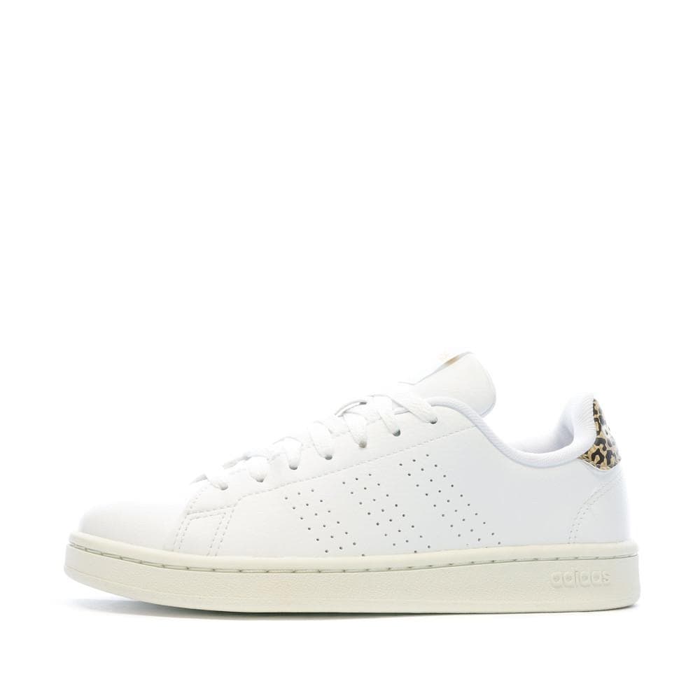 Baskets Blanches/Léopard Femme Adidas Advantage 1