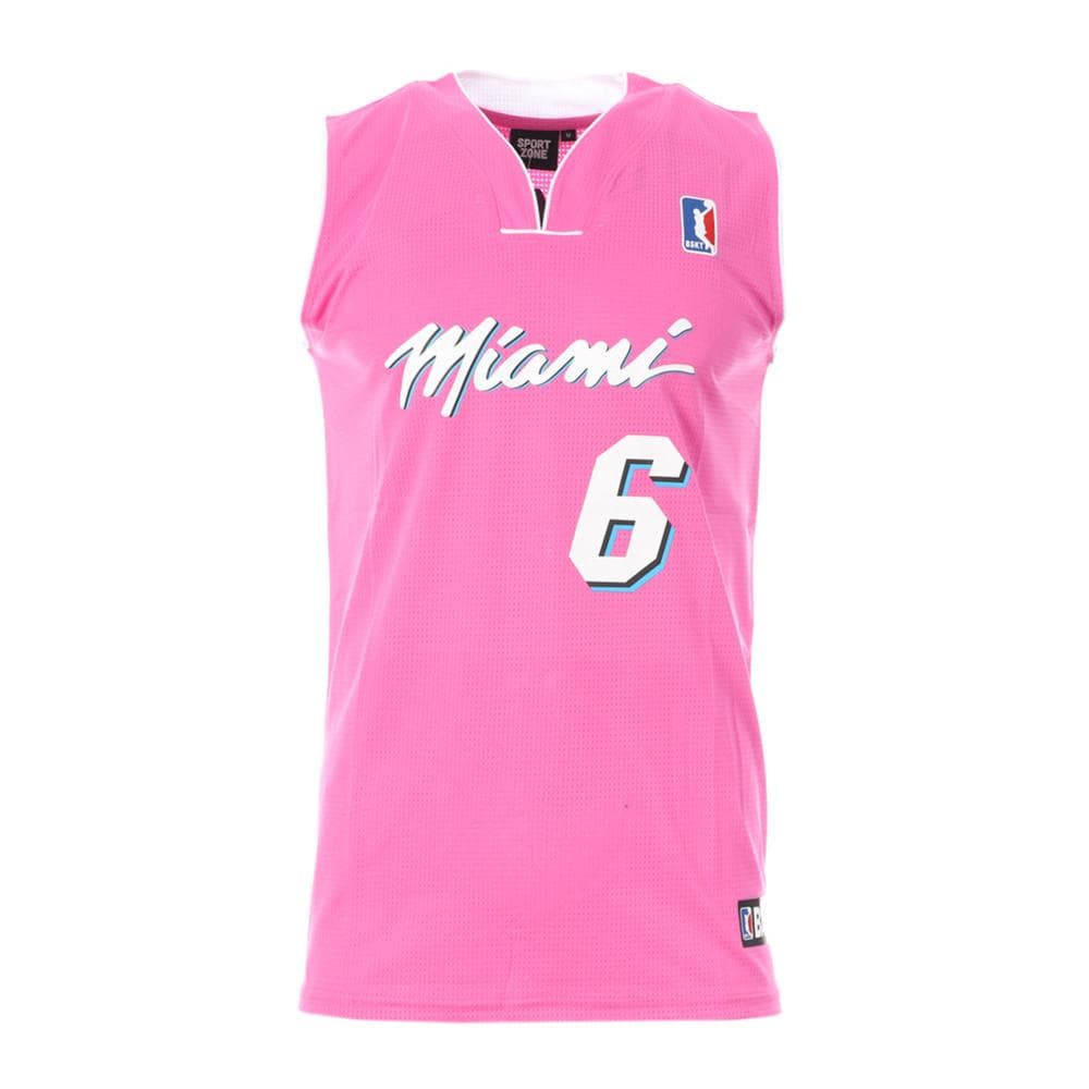 Miami Maillot de basketball Rose Homme Sport Zone Miami 6 1