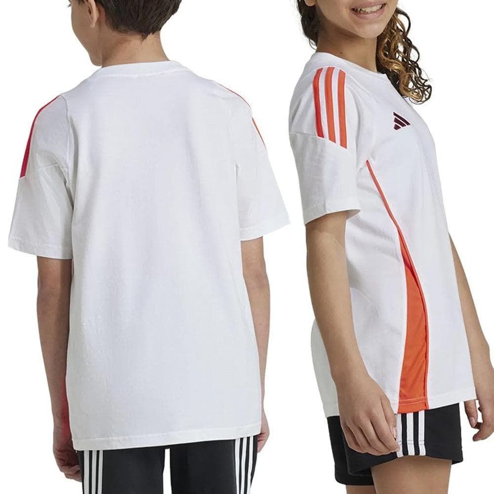 AS Roma T-shirt Blanc/Orange Enfant Adidas Roma Teey 2