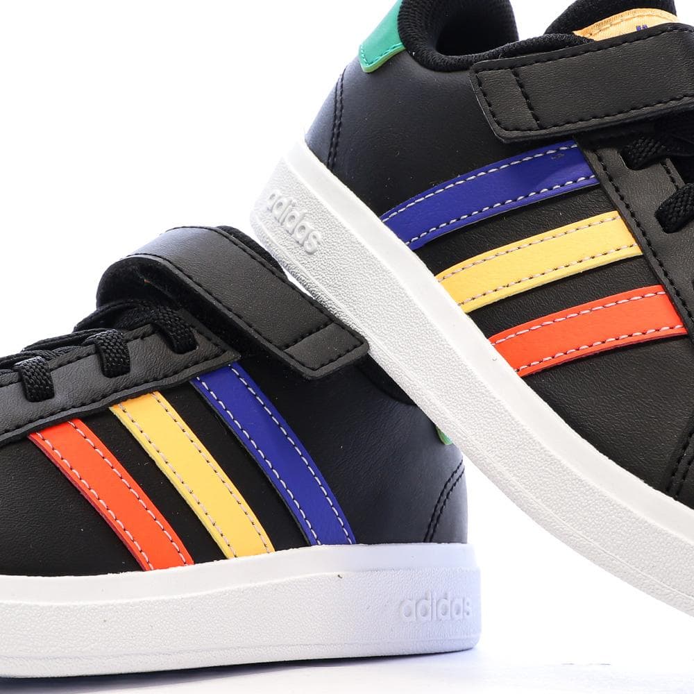 Baskets Noires/Vertes Garçon Adidas Grand Court 2.0 7