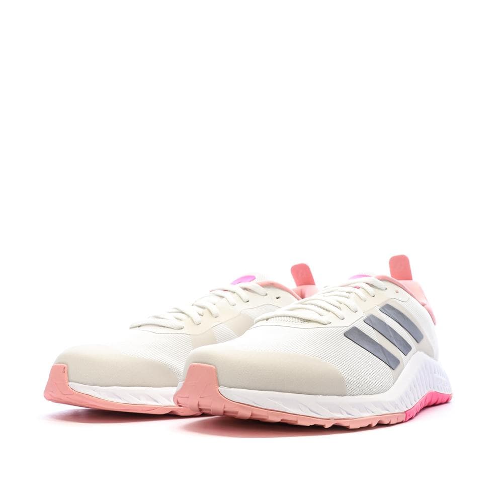 Baskets Blanches/Roses Femme Adidas Everyset Trainer 6