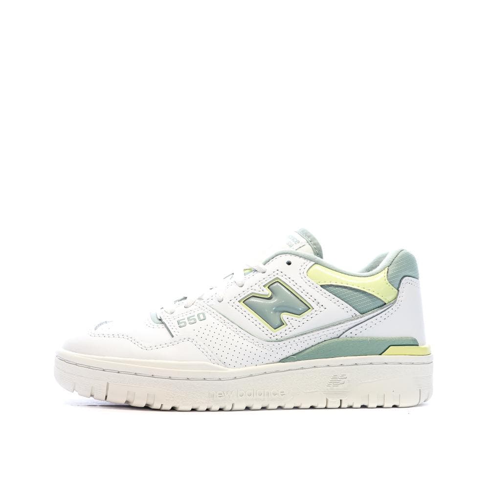 Baskets Blanches/Verte Femme New Balance 550 1