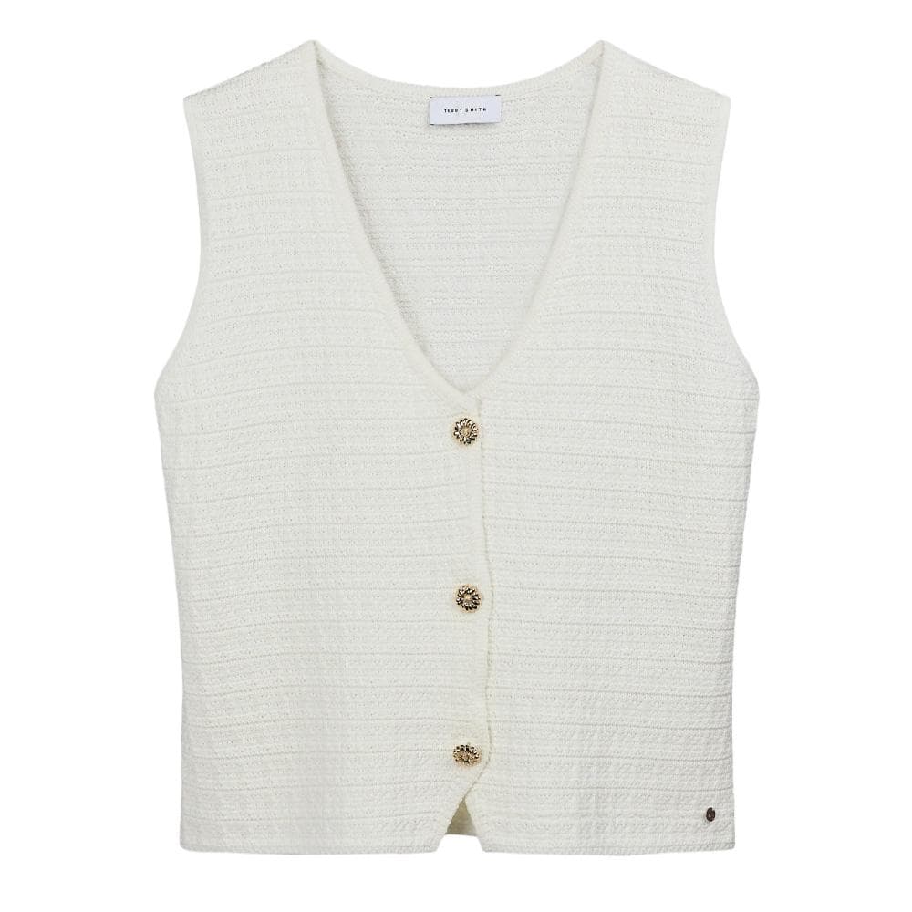 Débardeur Blanc Femme Teddy Smith Millie 1