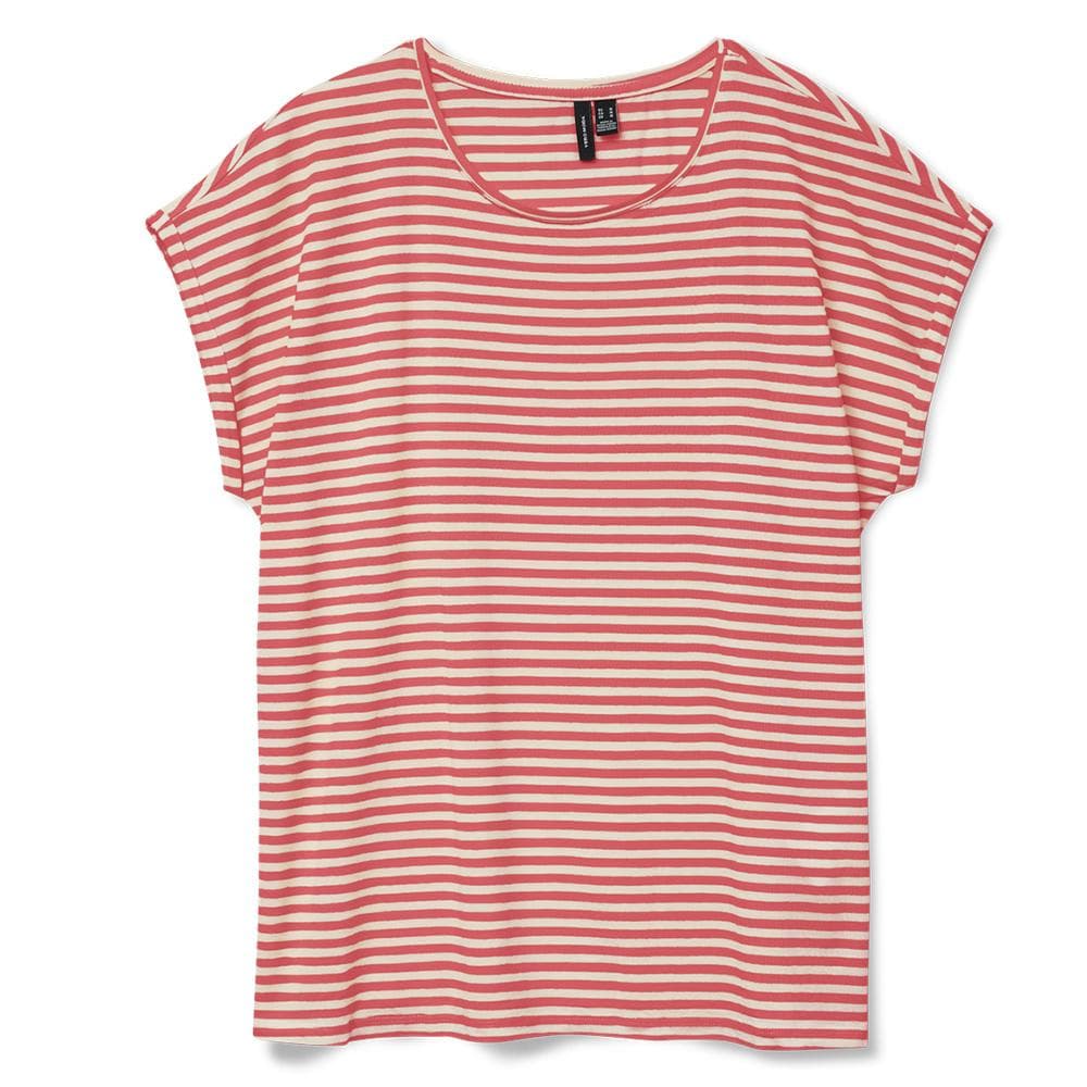 T-shirt Blanc/Rouge Femme Vero Moda Mava 3