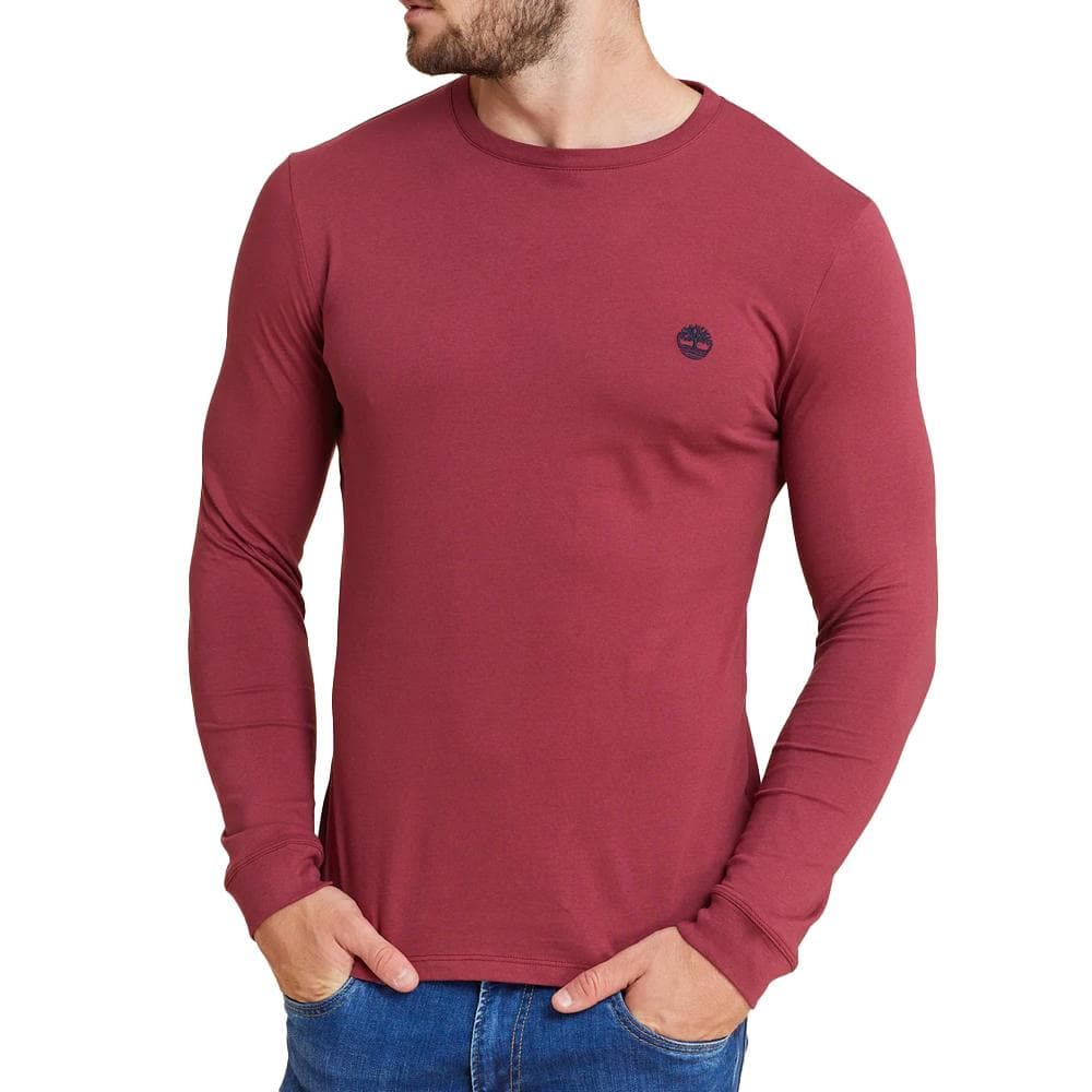 T-Shirt Manches Longues Bordeaux Homme Timberland Sleeve 1