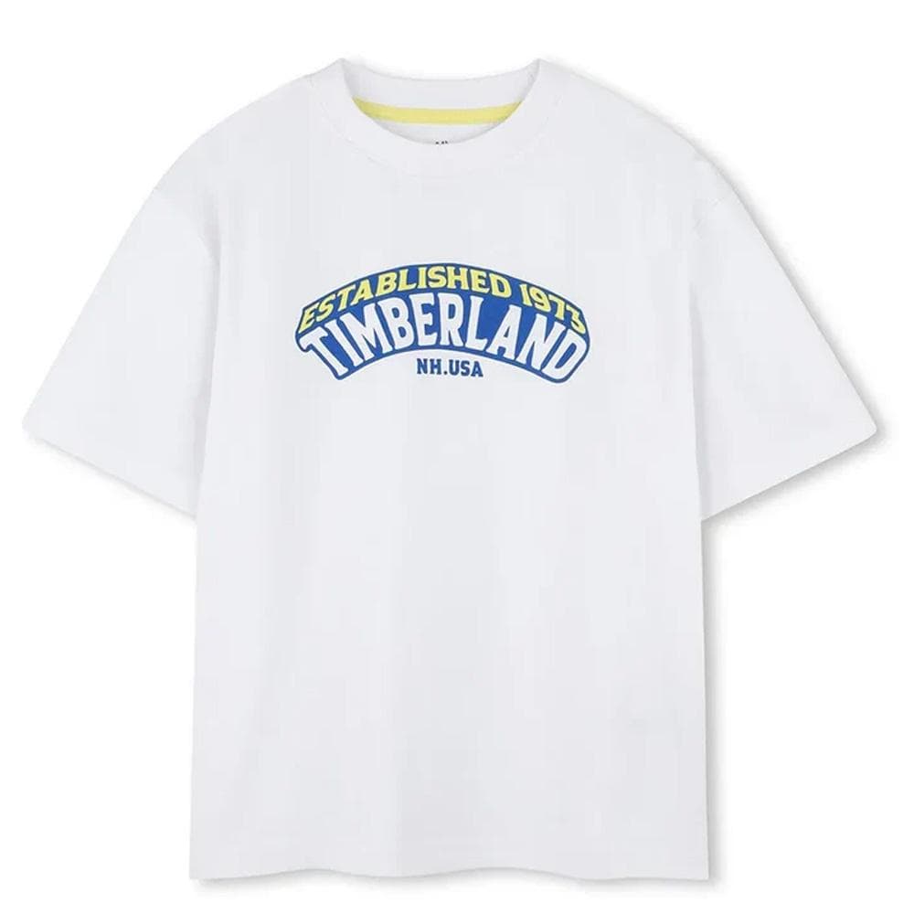 T-Shirt Blanc Garçon Timberland T60430 1