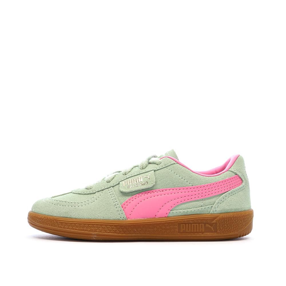 Baskets Verte/Rose Fille Puma Palermo PS 1