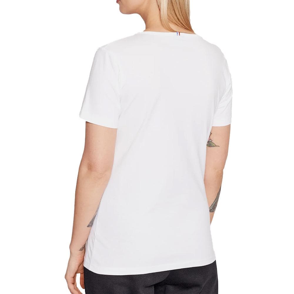 T-shirt Blanc Femme Le Coq Sportif Ess Tee Ss Col 2