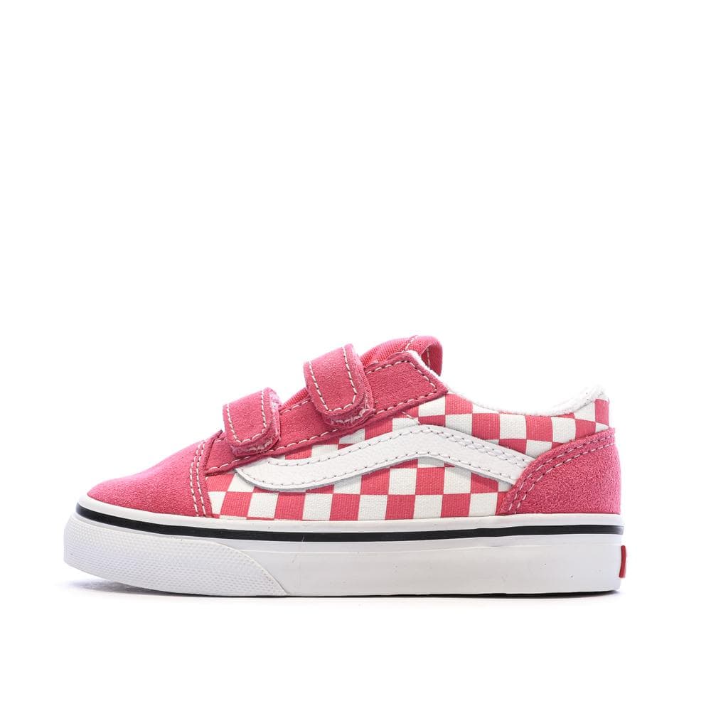 Baskets Rose Garçon Vans Old Skool V Check 1