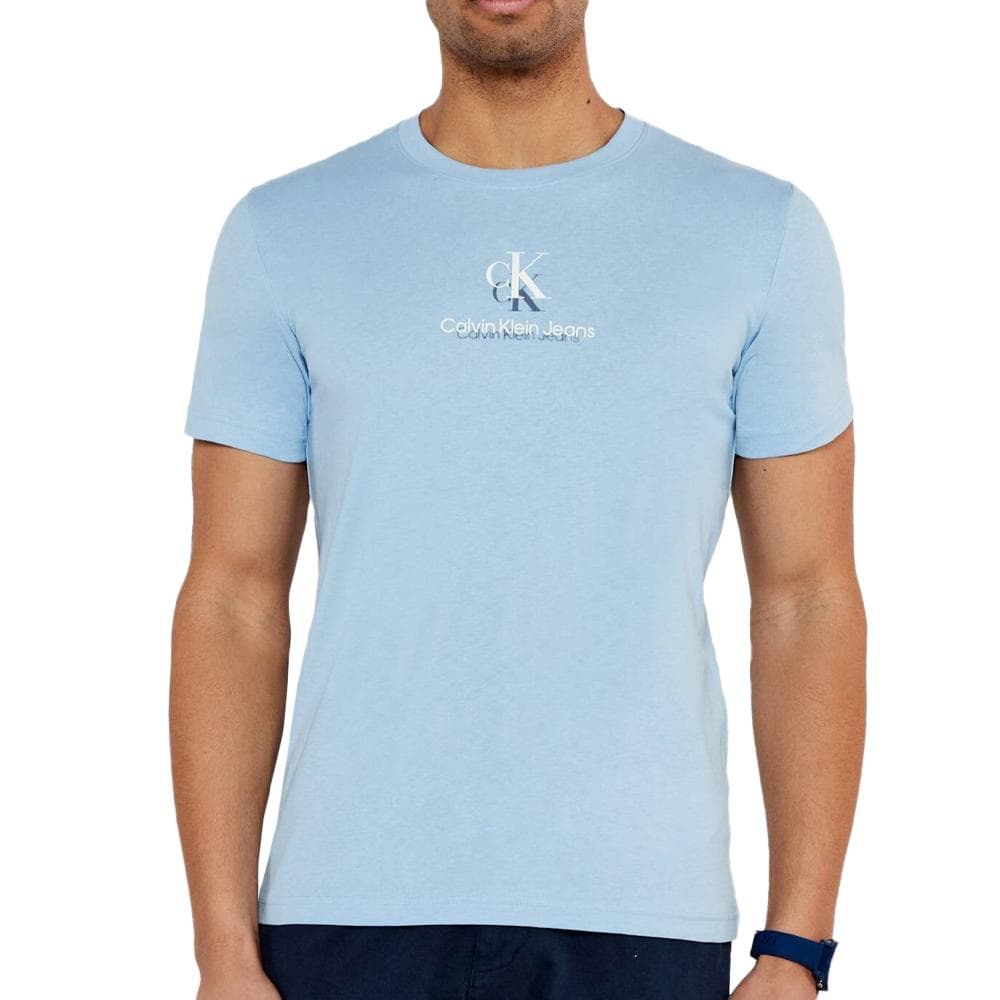 T-shirt Bleu Homme Calvin Klein Jeans Shadow 1